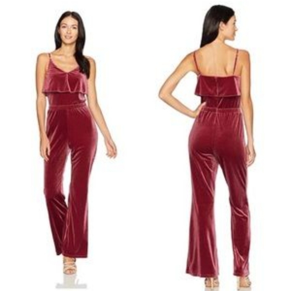 Jack by BB Dakota Party Velvet Jumpsuit in Fig , Size M Revolve romper velour - Picture 1 of 9